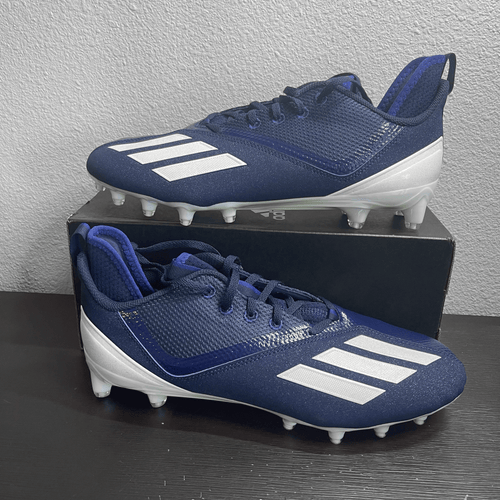 adidas Adizero Scorch 2 Navy Blue White Football Cleats Size 12.5 GZ0404