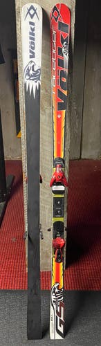 Volkl Racetiger World Cup Race Stock Giant Slalom Skis with Bindings Max Din 16