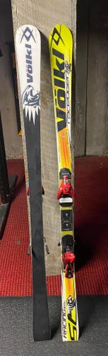 Volkl Racetiger World Cup Race Stock Slalom Skis with Bindings Max Din 16