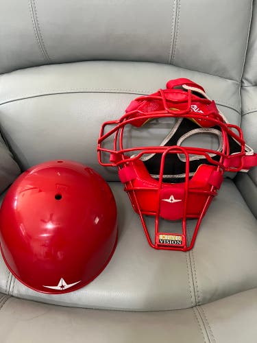 All Star Catchers mask and skull cap