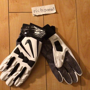 Nike Hyperbeast 2.0! Padded Football Gloves! White/Black! Brand New Sz XL