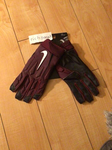 Nike D-Tack 6.0 Lineman Football Gloves Maroon Red Mens Sz 4XL New CK2926-637
