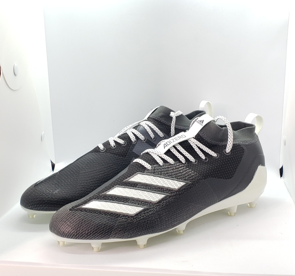 NEW Adidas Adizero 8.0 Football Cleats Black Grey White F36586 Men Size 14