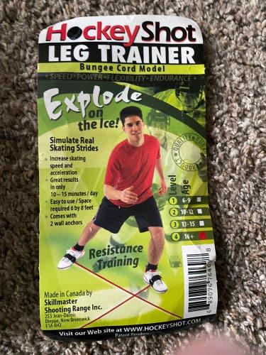 Hockey Shot leg trainer. Resistance Training