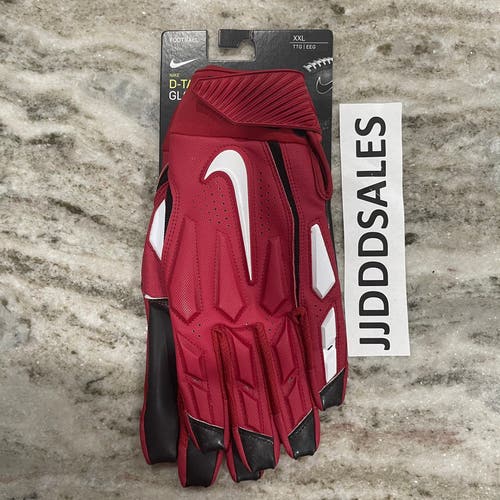 Nike D-Tack 6.0 Lineman Padded Football Gloves Maroon Red Men’s Size 2XL CK2926-661