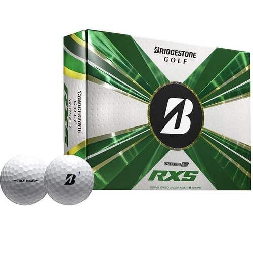 Bridgestone Tour B RXS Golf Balls - 1 Dozen Box, White - Authorized USA Dealer