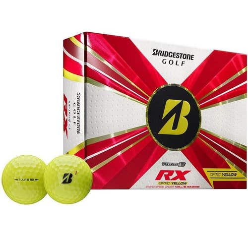 Bridgestone Tour B RX Optic Yellow Golf Balls - 1 Dozen Box - USA Dealer