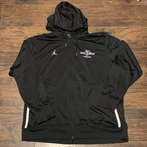 Holy Cross Crusaders Athletics NCAA Air Jordan Brand Black Zip Up Jacket Sz XL