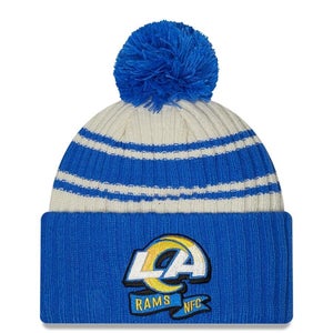 2022 Los Angeles Rams New Era NFL Knit Hat Sideline Beanie Pom Stocking Cap