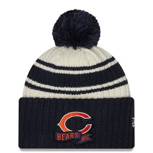 2022 Chicago Bears "C' New Era NFL Knit Hat Sideline Beanie Pom Stocking Cap
