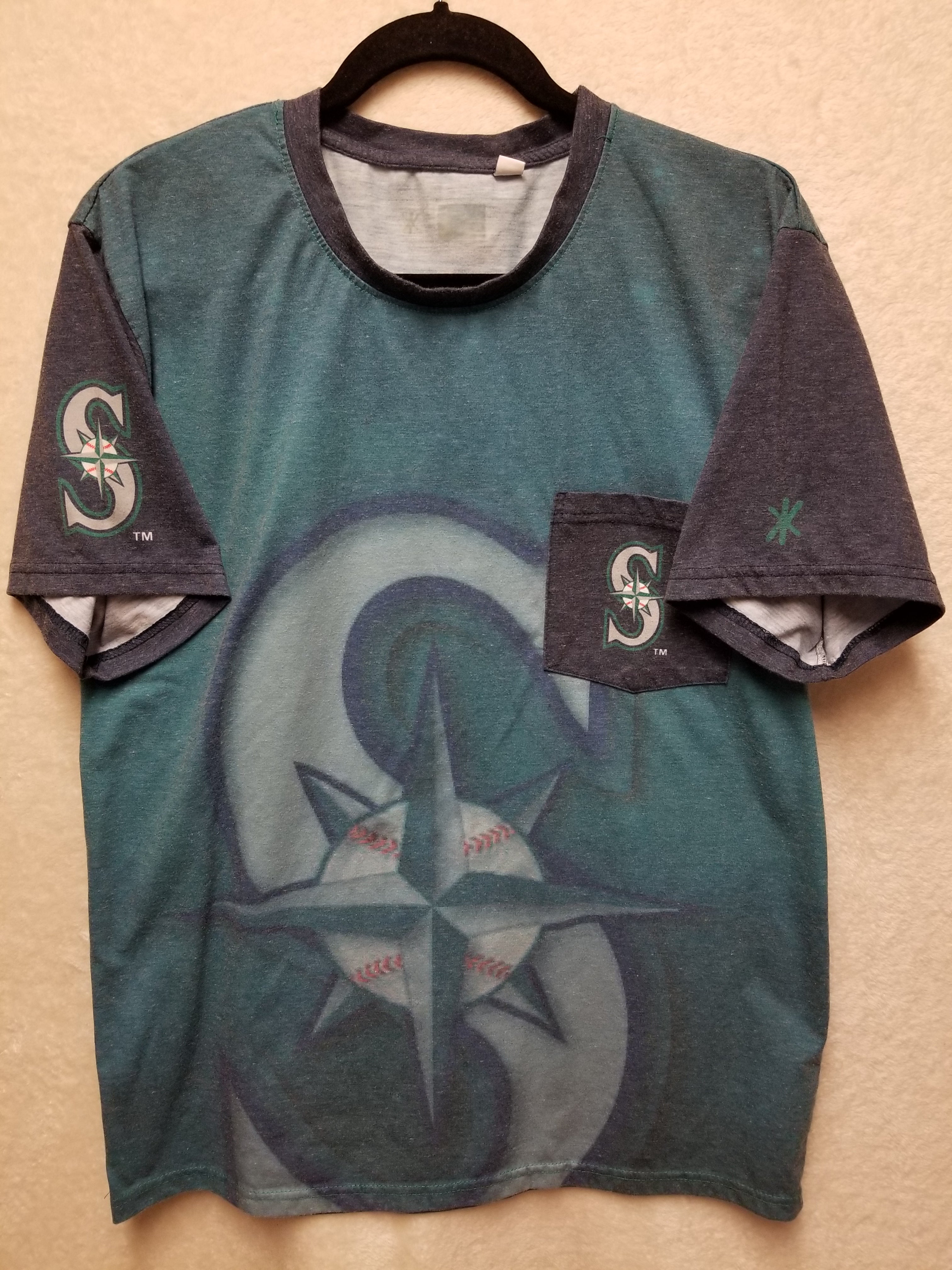 Vintage 1995 Seattle Mariners MLB Caricatures single stitch t-Shirt