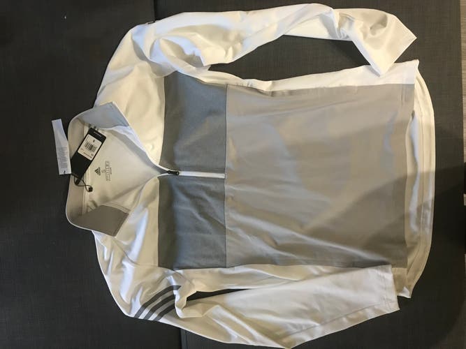 LA Kings White New Small Adidas 1/4 Zip