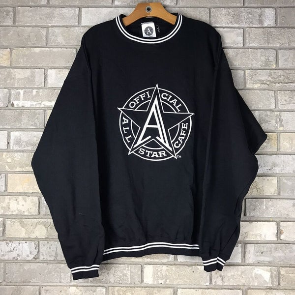 Vintage 90s All Star Cafe Size XL Sweatshirt pullover Black White