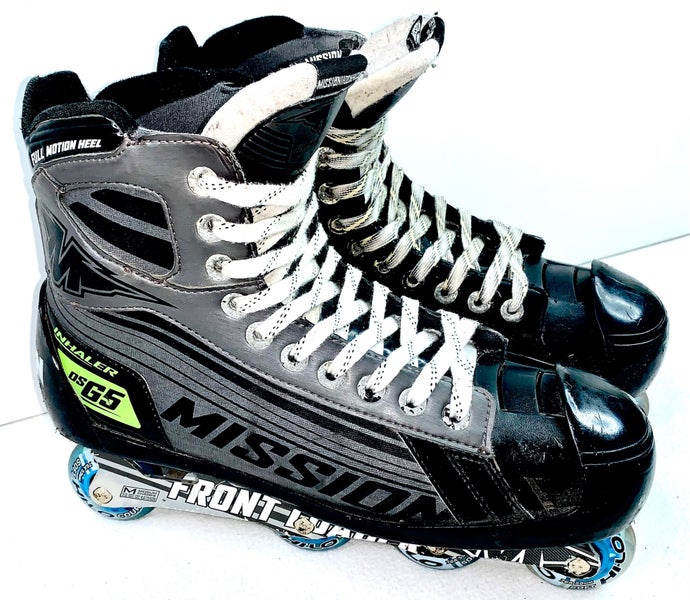 Mission Inhaler DSG5 Goalie Inline Roller Hockey Skates Sz 9E (10.5 Men