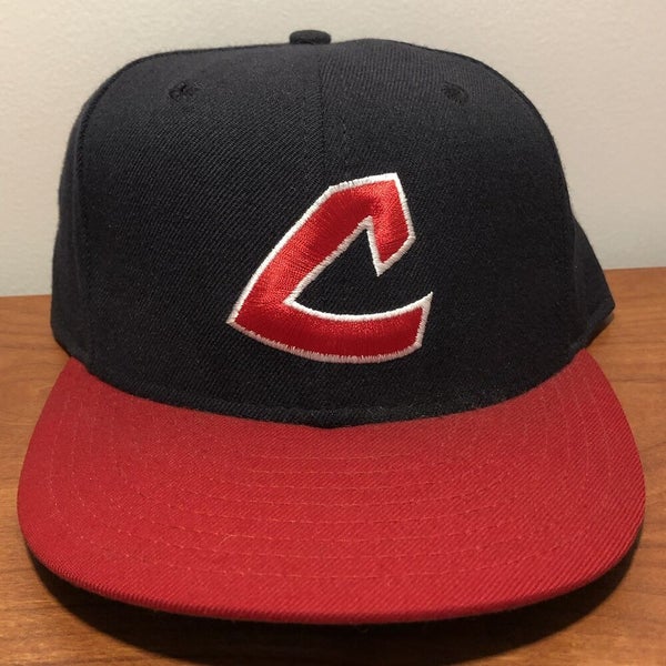 Cleveland Indians Hat Baseball Cap Fitted 7 3/8 Adult New Era MLB Vintage C USA
