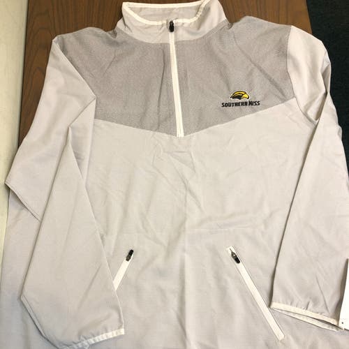 Gray New Adult Large Southern Miss University Russell Athletic 1/4 Zip