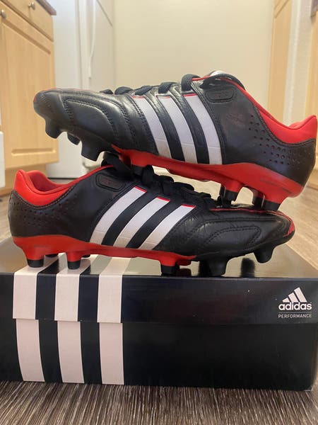 adidas AdiPURE 11PRO FG, Black / Red, US Mens 7, Womens 8