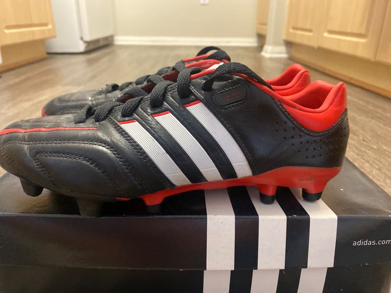 adidas AdiPURE 11PRO FG, Black / Red, US Mens 7, Womens 8