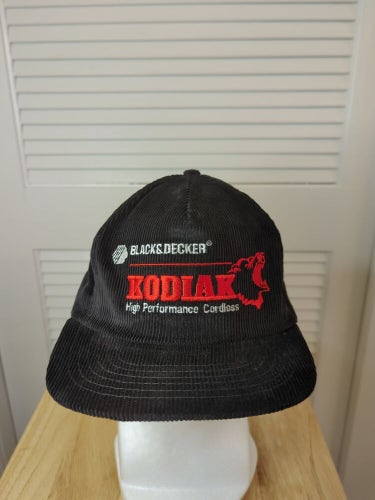 Vintage Black&Decker Kodiak Corduroy Snapback Hat