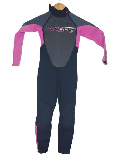 O'Neill Girls Full Wetsuit Kids Childs Size 4 Reactor 3/2 Pink - Excellent Cond!