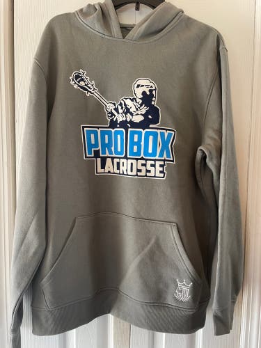 Brine mens xl “Pro Box Lacrosse” gray sweatshirt