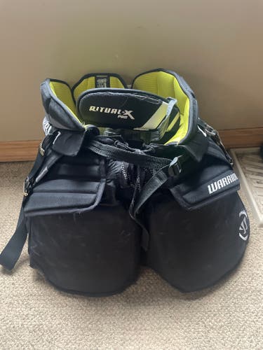Senior Used Medium Warrior Ritual X Hockey Goalie Pants Pro Stock