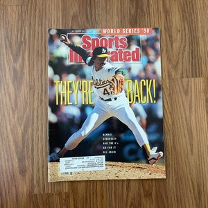 Oakland Athletics Dennis Eckersley MLB BASEBALL 1990 Sports Illustrated Magazine