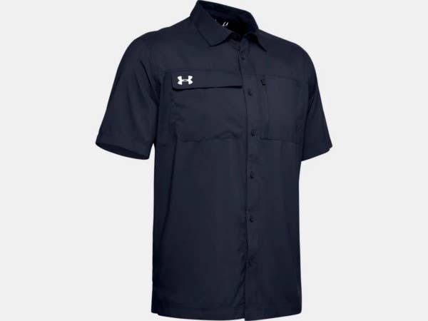 UA Motivator Coach's Button Up Shirt Navy Size XL