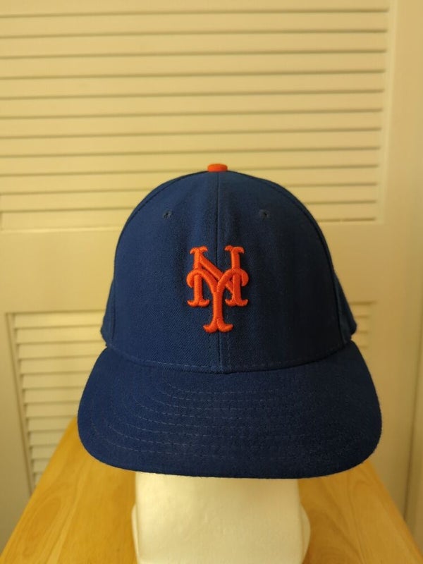 New York Mets Hat Fitted 7 1/2 Cap New Era Leather MLB Vintage 80s 
