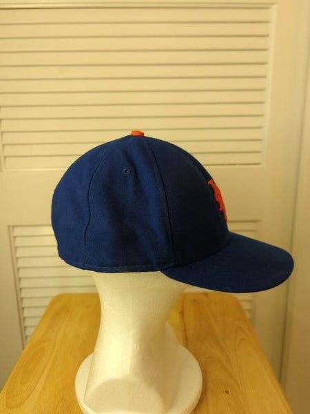 New York Mets Hat Fitted 7 1/2 Cap New Era Leather MLB Vintage 80s
