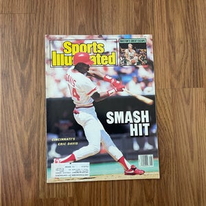 Cincinnati Reds Eric Davis MLB BASEBALL 1987 Sports Illustrated Magazine!