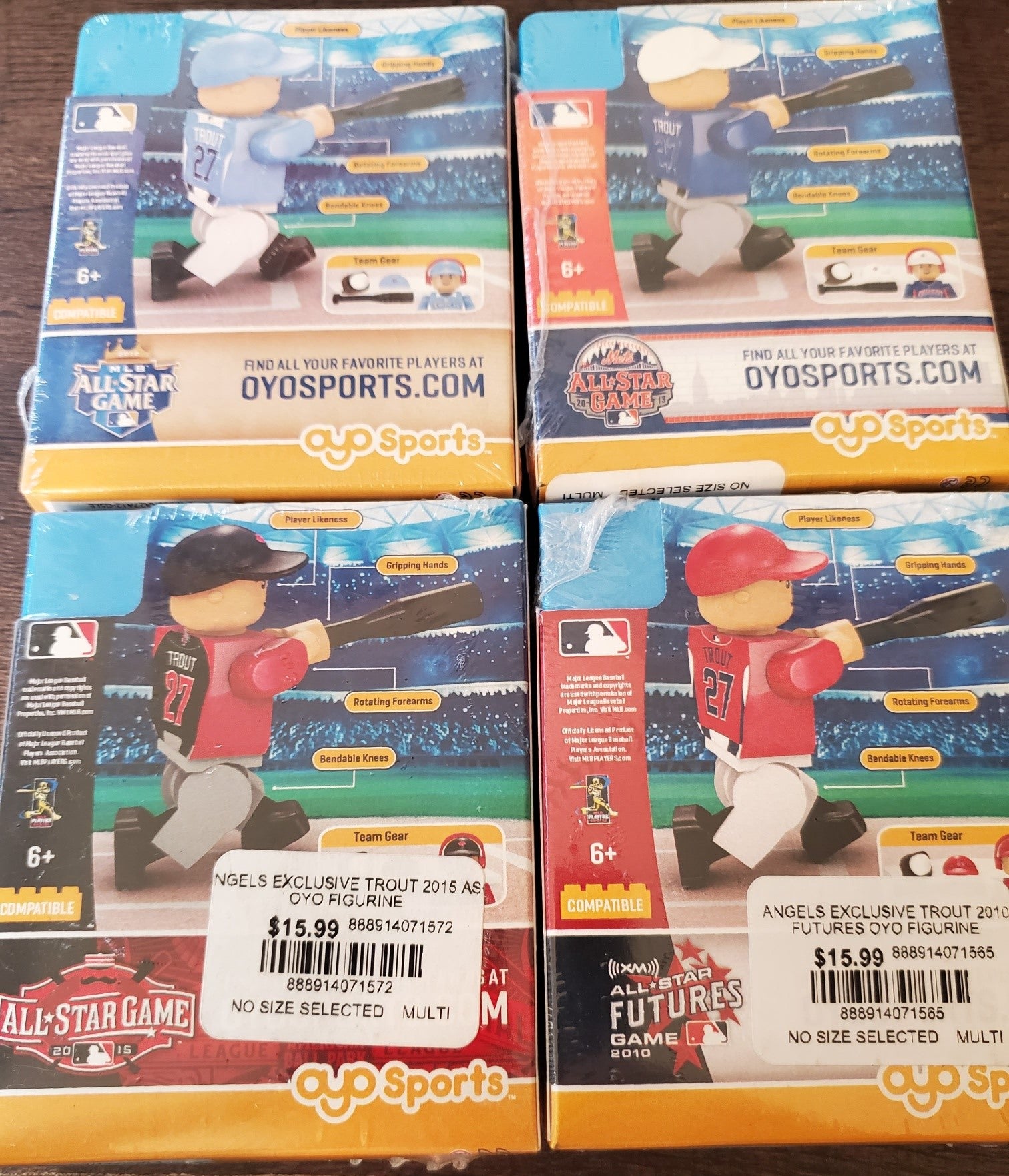 Mike Trout OYO Angels 1972 Throwback Jersey mini figure LE /1000 Stadium  Exclusive