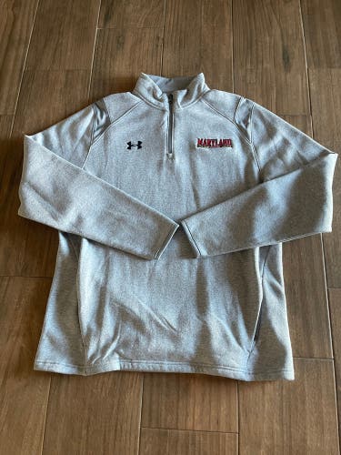 Under Armour Maryland Terrapins Hustle 1/4 zip Pullover Mens L