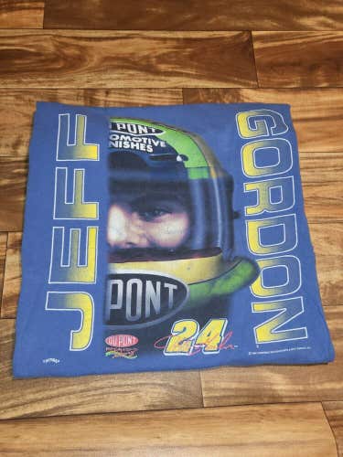 Vintage Rare 1995 Jeff Gordon DuPont Nascar Racing Nutmeg Blue T Shirt Size XL