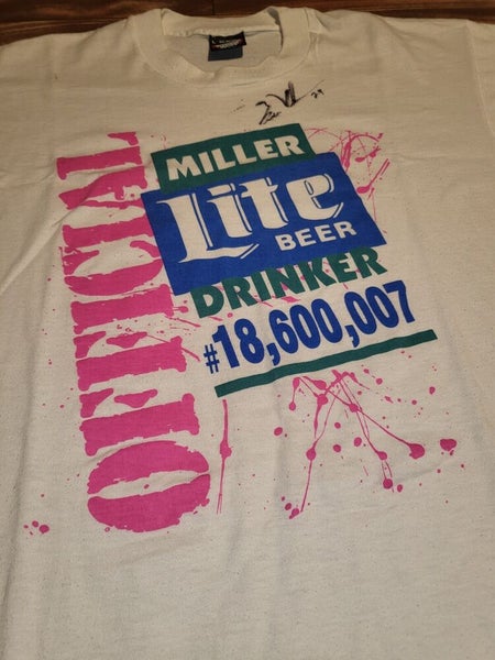 Vintage Miller Lite Baseball Jersey Large 90s Beer Promo