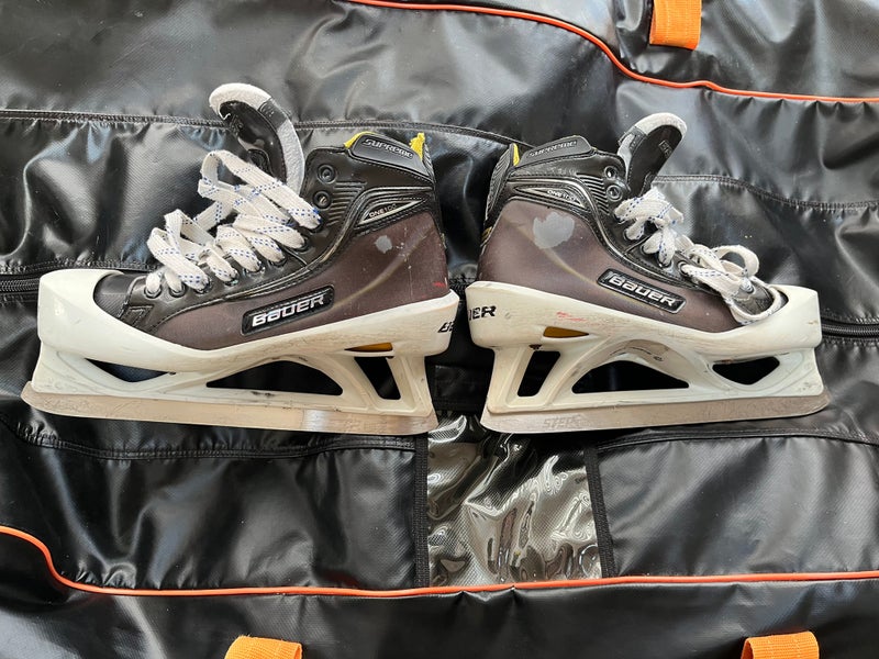 Used Bauer Regular Width Size 9.5 Supreme One100 Hockey Goalie Skates