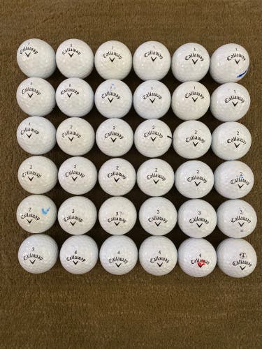Used Callaway 36 Pack (3 Dozen) HEX Soft Balls