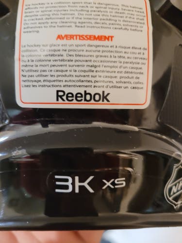 New XS Reebok 3K Helmet