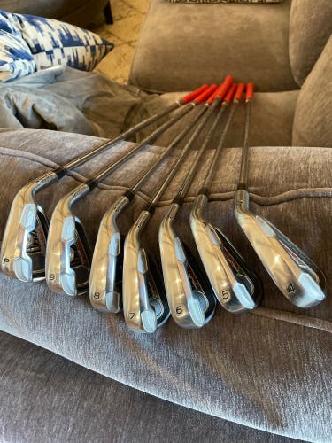 MENS Right Handed Stiff Flex Steel Shaft Tour Burner Iron Set