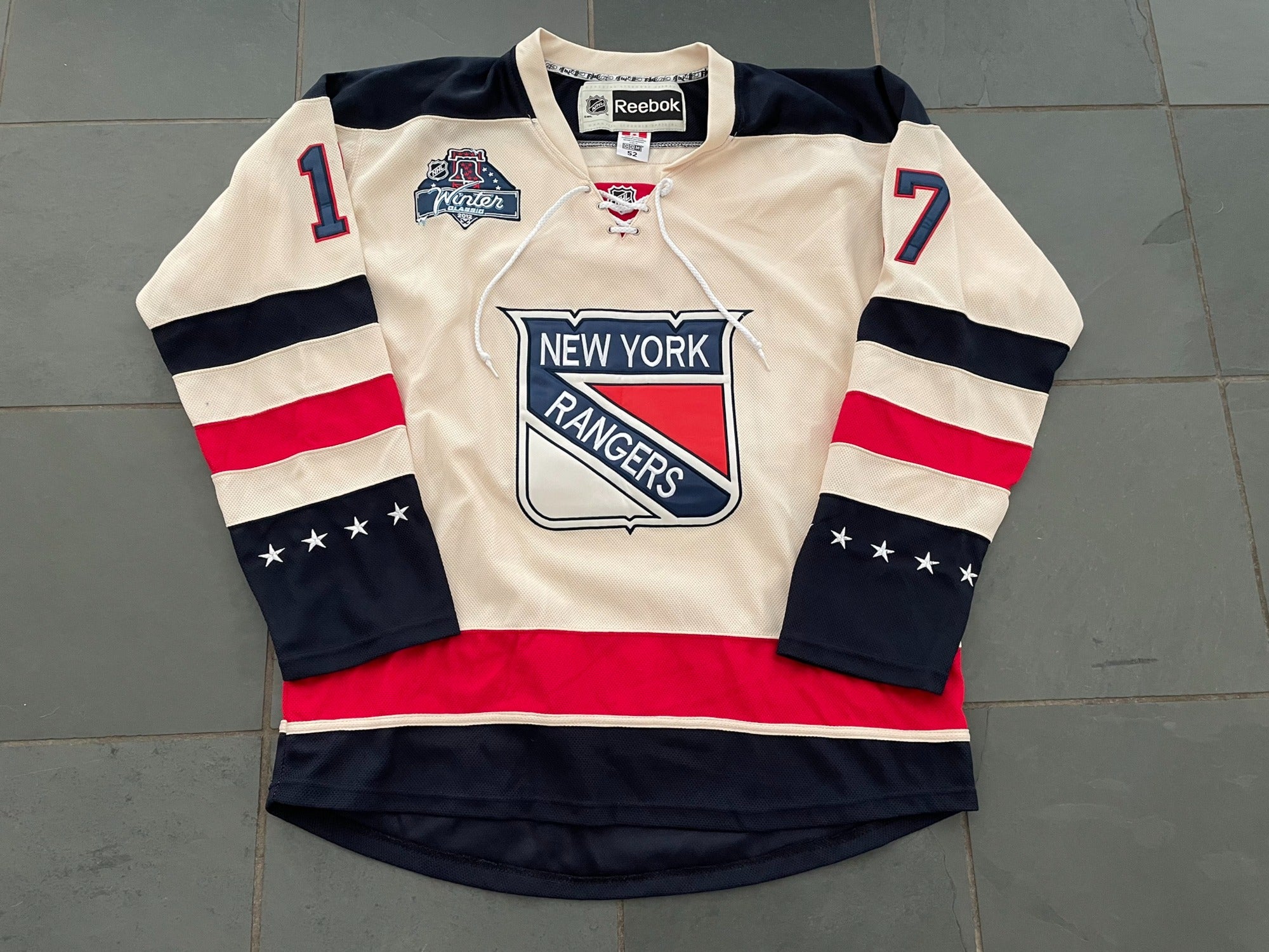 Nwt Mens Adidas Pro NHL Authentic New York Rangers Pra Hockey Jersey Sz: 52  / L