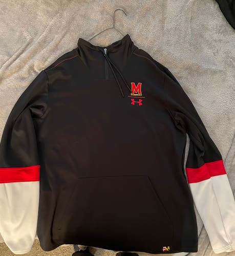 Maryland Team Issued Black Under Armour 1/4 Zip