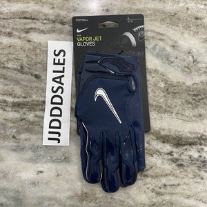 Nike Vapor Jet 6.0 NFL Receiver Football Gloves Dark Blue Mens Size Large CZ4127-439 NWT.