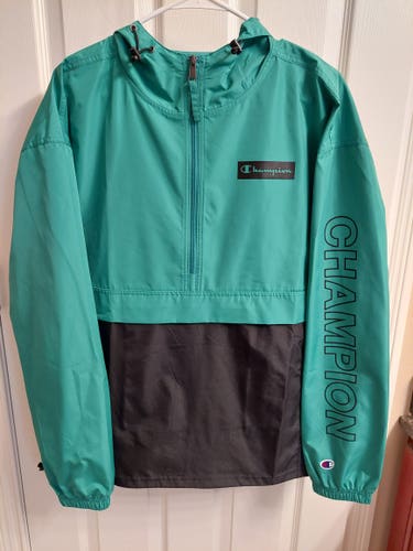 New Large Champion Jacket green windbreaker