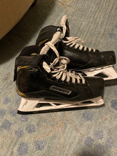 Used Bauer Regular Width Size 9 Supreme 2S Hockey Goalie Skates