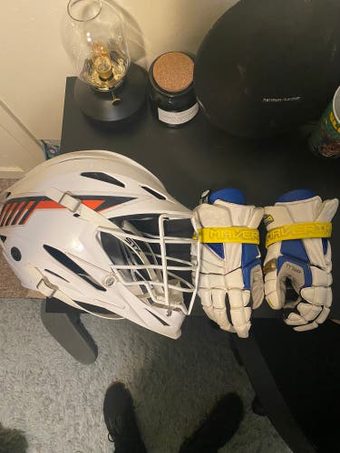 BUNDLE!! 2020 PLL ARCHERS USED STX RIVAL HELMET AND USED DYLAN MOLLOY GLOVES