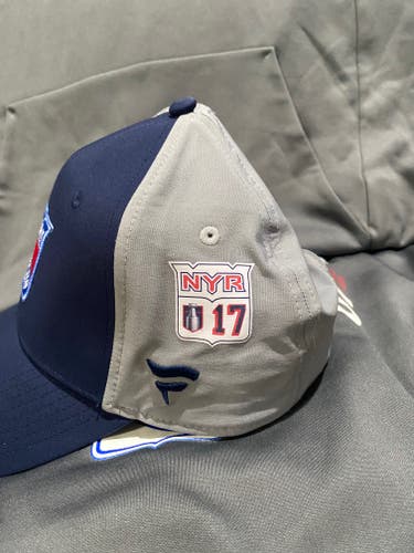 2021-22 Kevin Rooney New York Rangers Player Issue Fanatics Authentic Pro Playoff Hat