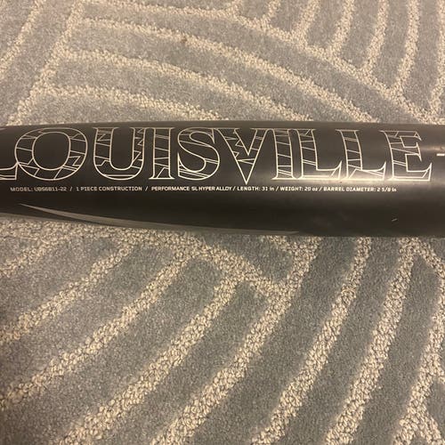 Used 2022 Louisville Slugger Alloy Solo Bat (-11) 20 oz 31"