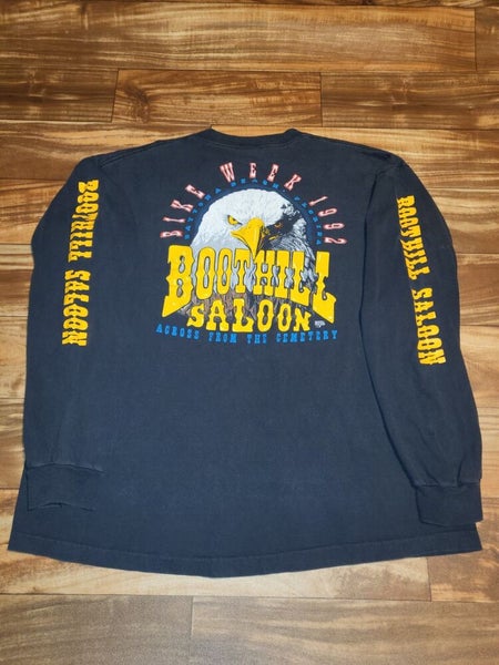 Vintage Rare 1992 Bike Week Motorcycle Harley Boothill Saloon Eagle Shirt Sz XL