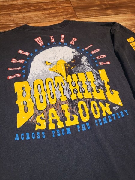 Vintage Rare 1992 Bike Week Motorcycle Harley Boothill Saloon Eagle Shirt Sz XL