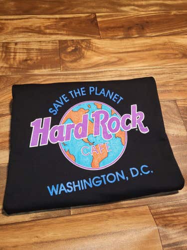 Vintage 1990s Hard Rock Cafe Save The Planet Black Promo T Shirt Made In USA XXL